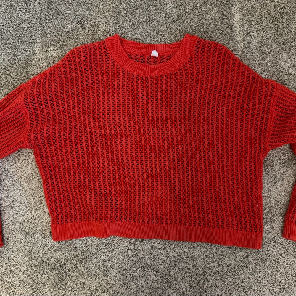 Old‎ Navy Women's Orange Crew Neck Sweater